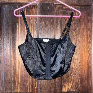 LA Hearts Black Corset Top